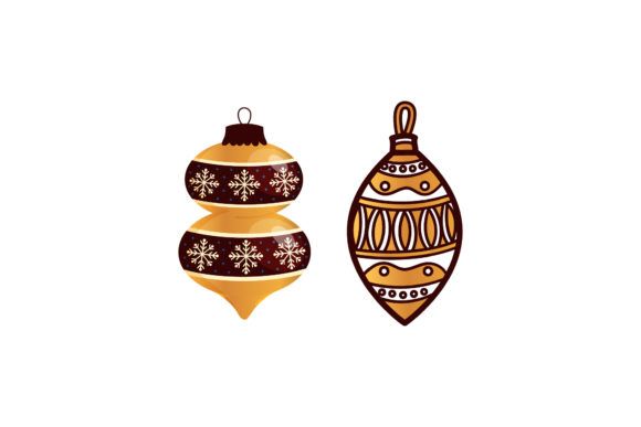 Christmas Decoration Set Ornaments Illustrations