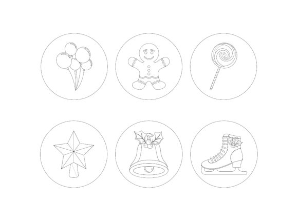 Christmas Gingerbread Outline Bundle