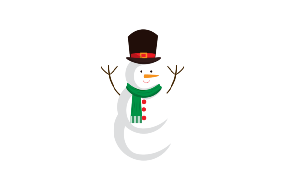Christmas Illustration Snowman Character