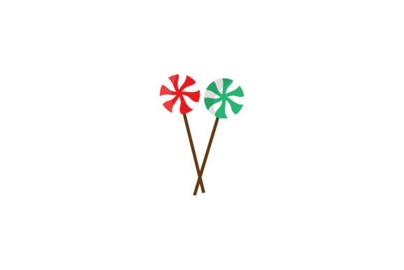 Christmas Lollipop Illustration Asset
