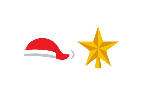 Christmas Ornament Hat Set Vector