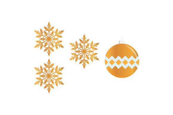 Christmas Snow Ornaments Set Illustrations