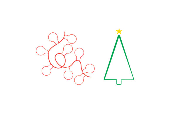Christmas Tree Decoration Vector for Crafting