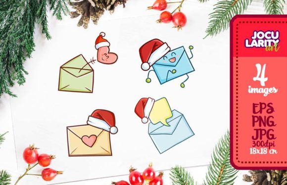 Cute Kawaii Christmas Letter Doodle
