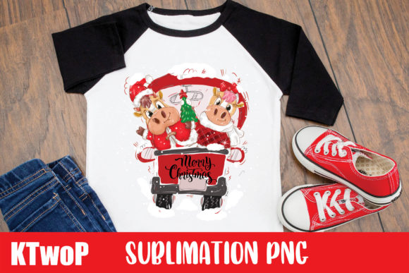 Merry Christmas Sublimation Ox Clipart