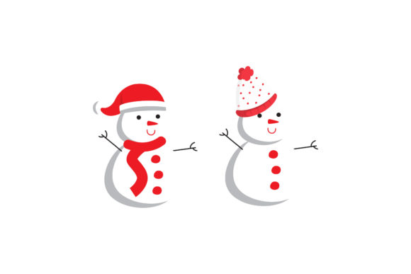 Snowman Set Christmas Illustrations