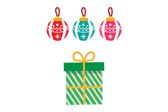Tree Ornaments Gift Set Christmas Vector